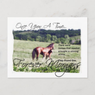 ForeverMorgans Fairytale Morgan Mare and Foal Postcard
