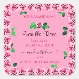 Forfait Floral Pink Étiquette Flower Roses