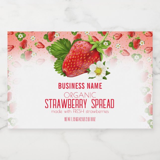 Forfait Fruit fraise Étiquette (Étiquettes simples)