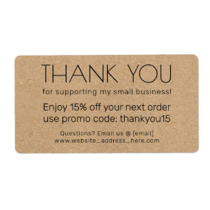 Forfait Merci Kraft Paper Style Business