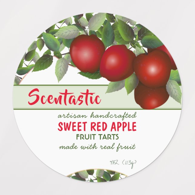 Forfait Red Apple Fruit Étiquettes (Design 1)