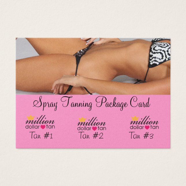 Forfait Spray Tanning Card 3 Tans (Devant)