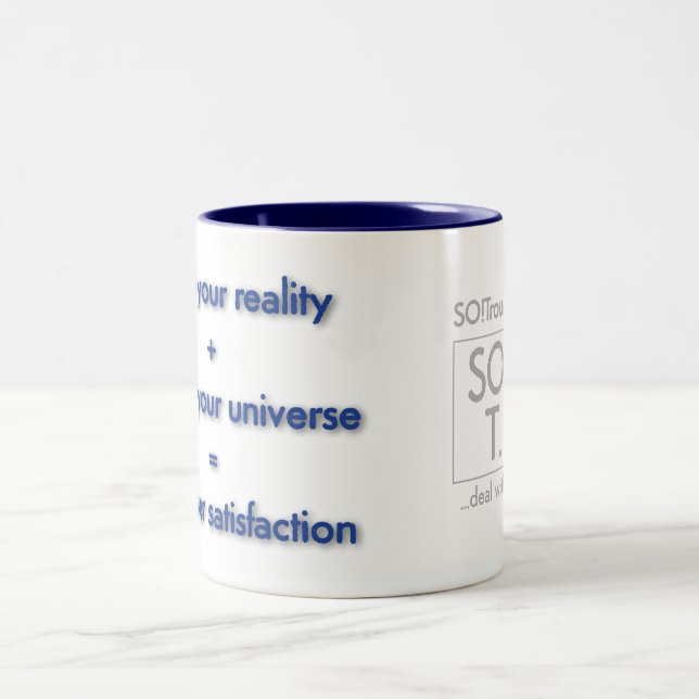 forge ta réalité... Tasse à café à deux tons (Centre)