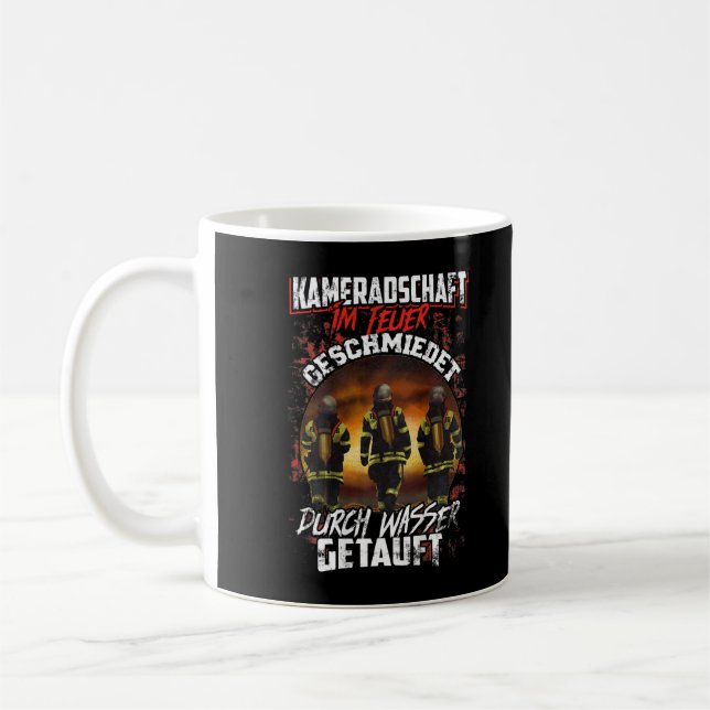 Forged Firefighter Fire Brigade T-Shirt Coffee Mug (Left)