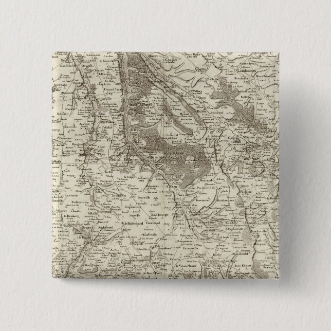 Forges, Neufchatel 2 Inch Square Button (Front)