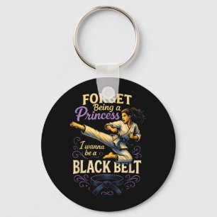 Forget Being a Princess - Karate Kickboxing Keychain