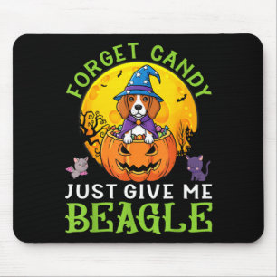 Forget Candy Give Beagle Dog Witch This Halloween Mouse Pad