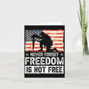 Forget Freedom Is Not USA American Memorial Day Card