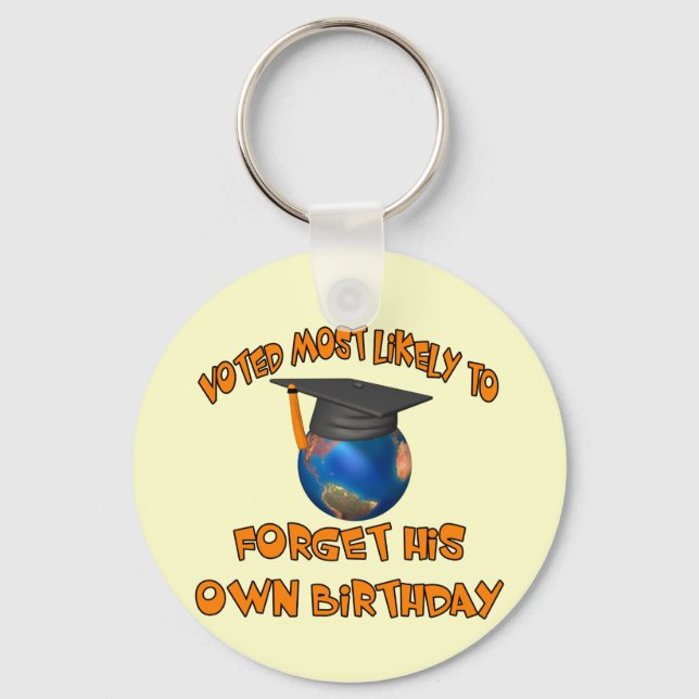 Forget His Birthday Keychain (Front)