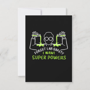 Forget Lab Safety I Want Super Powers Thank You Card