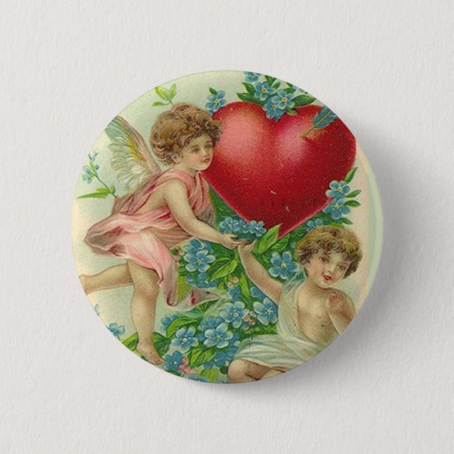 Forget me knot Valentine 2 Inch Round Button (Front)