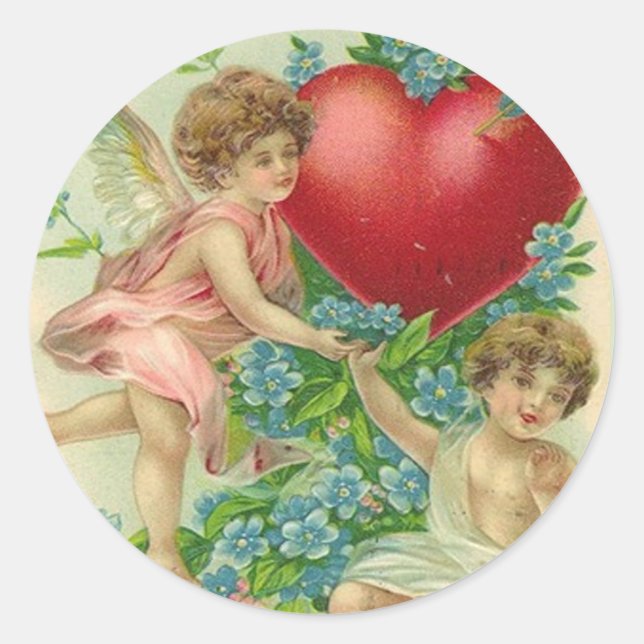 Forget me knot Valentine Classic Round Sticker (Front)