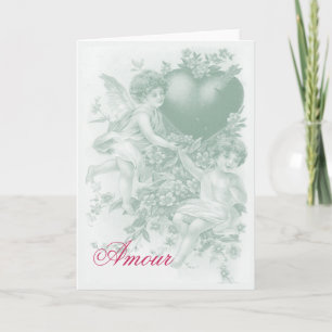 Forget me knot Valentine in blue Holiday Card