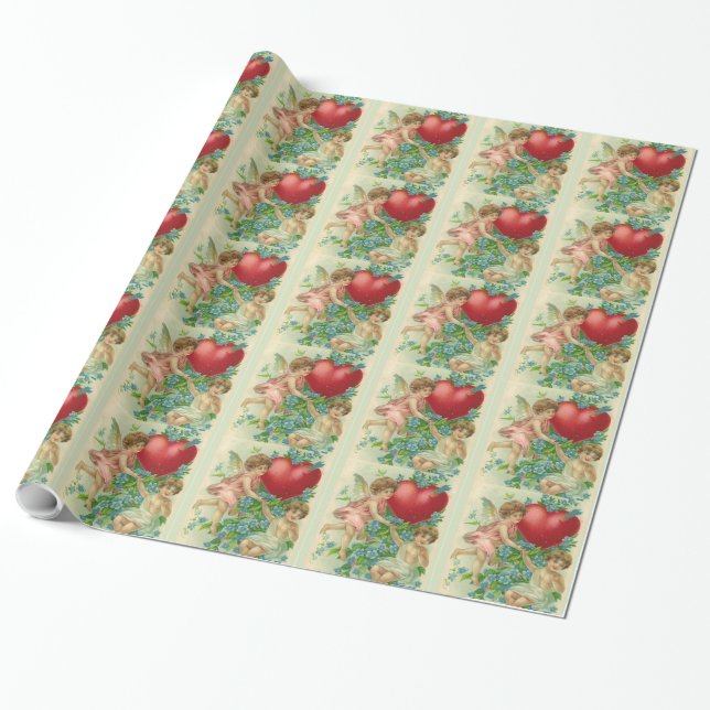 Forget me Knot Valentine Wrapping Paper (Unrolled)