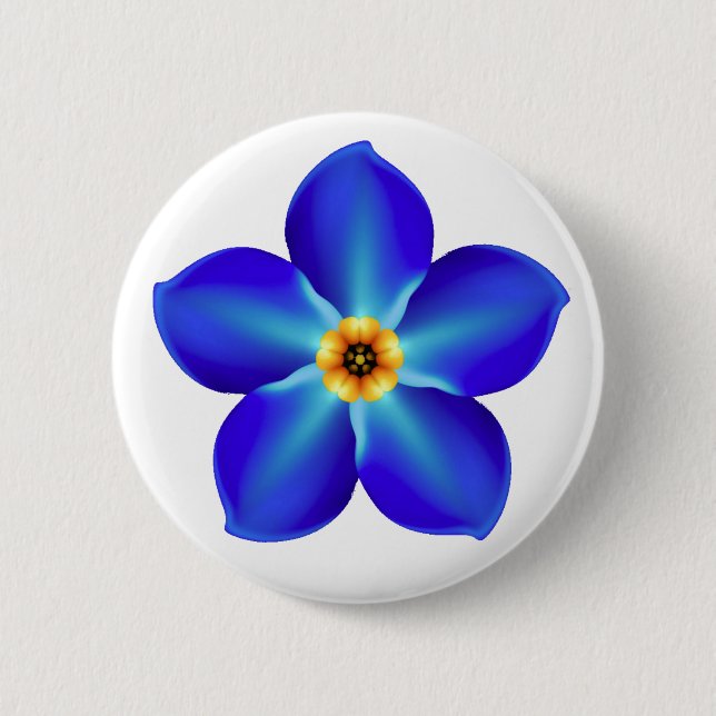Forget-Me-Not 2 Inch Round Button (Front)