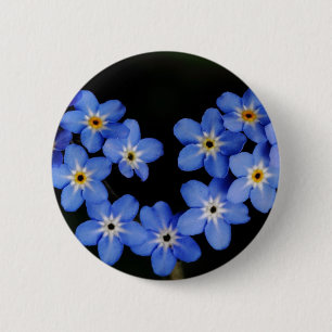 Forget me not 2 inch round button
