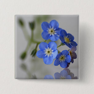 Forget Me Not 2 Inch Square Button