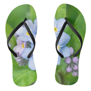 Forget-me-not, Adult Flip Flops, Slim Straps Flip Flops