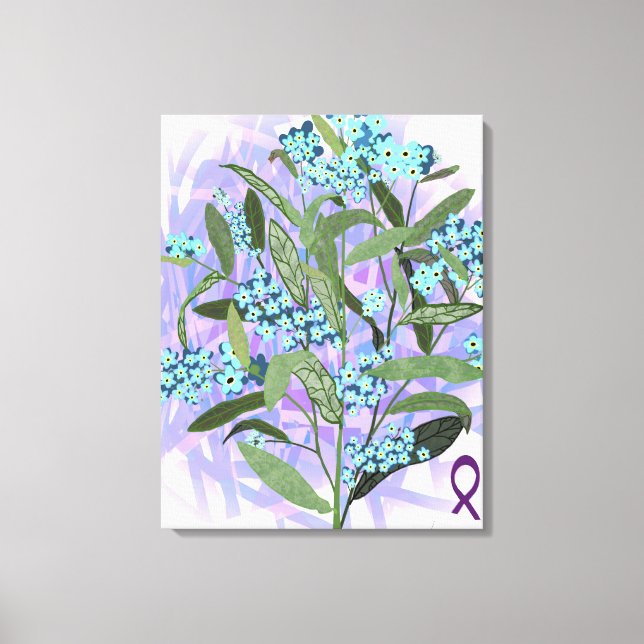 Forget Me Not - Alzheimer's Awareness Canvas Print (Front)