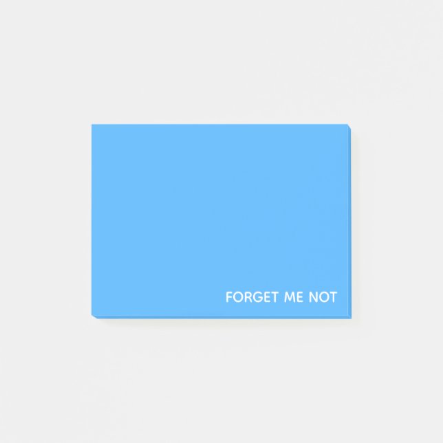 Forget-me-not blue color name post-it notes (Front)