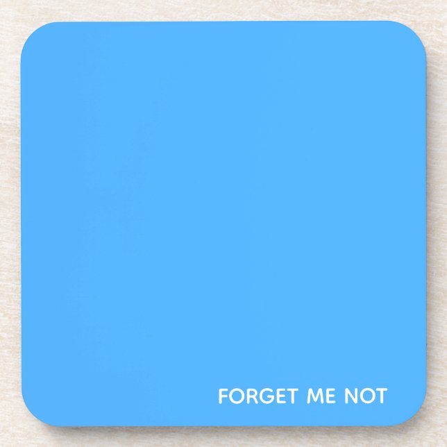 Forget-me-not blue colour name coaster (Front)