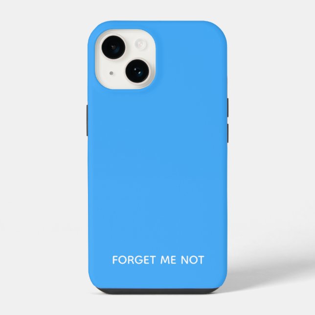 Forget-me-not blue colour name iPhone case (Back)