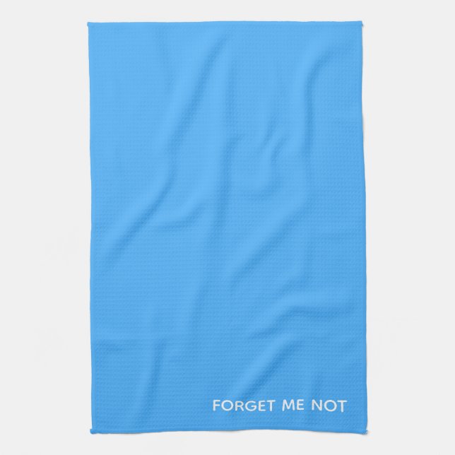 Forget-me-not blue colour name kitchen towel (Vertical)