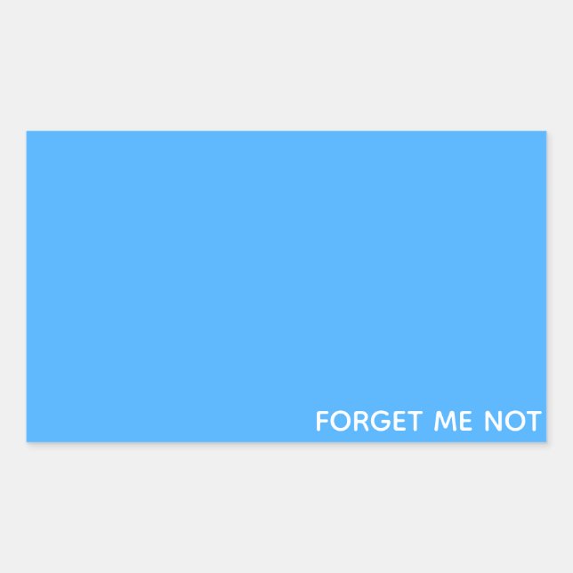 Forget-me-not blue colour name sticker (Front)