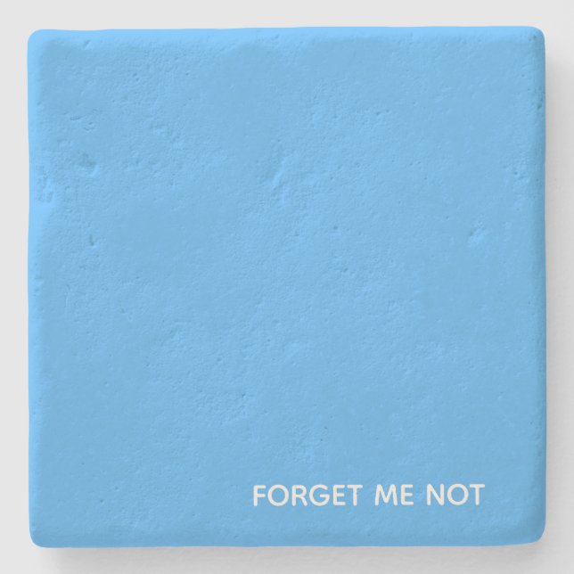 Forget-me-not blue colour name stone coaster (Front)