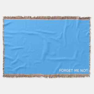Forget-me-not blue colour name throw blanket