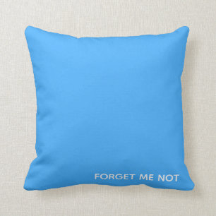 Forget-me-not blue colour name throw pillow