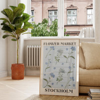 Forget Me Not Blue Floral Watercolor Flower Market