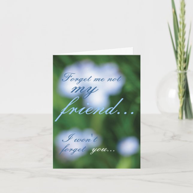 Forget Me Not... Card (Front)