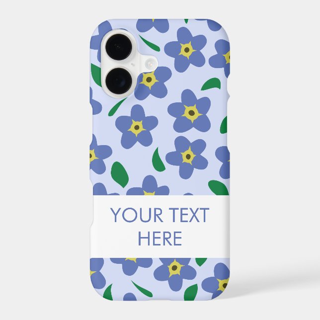 Forget Me Not Cell Phone Case for iPhone (Back)