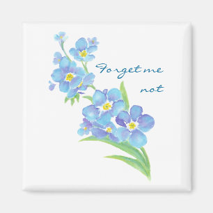 Forget me not Custom Watercolor Garden Flower Magnet
