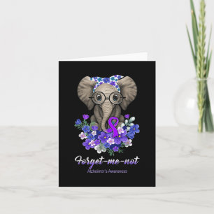 Forget Me Not Elephant Flowers Heimerheimer Brain  Card
