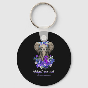 Forget Me Not Elephant Flowers Heimerheimer Brain Keychain
