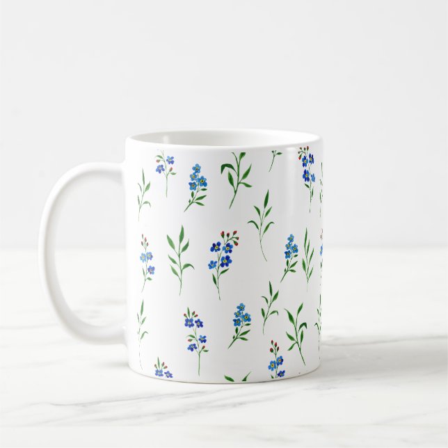Forget-Me-Not Floral Mug (Left)