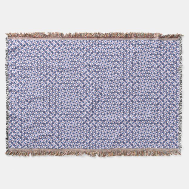 Forget Me Not Floral Throw Blanket (Front)