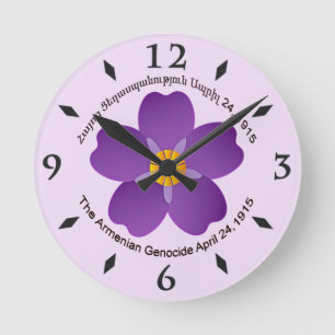 Forget me Not Flower Acrylic Wall Clock
