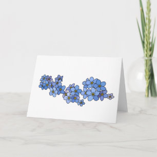 Forget-me-not Flower Blank Note Card 