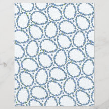 Forget me not flower field with Easter egg