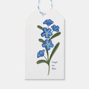 Forget Me Not Flower Gift Tag