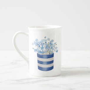 Forget Me Not Flower Lover Ceramic Bone China Mug