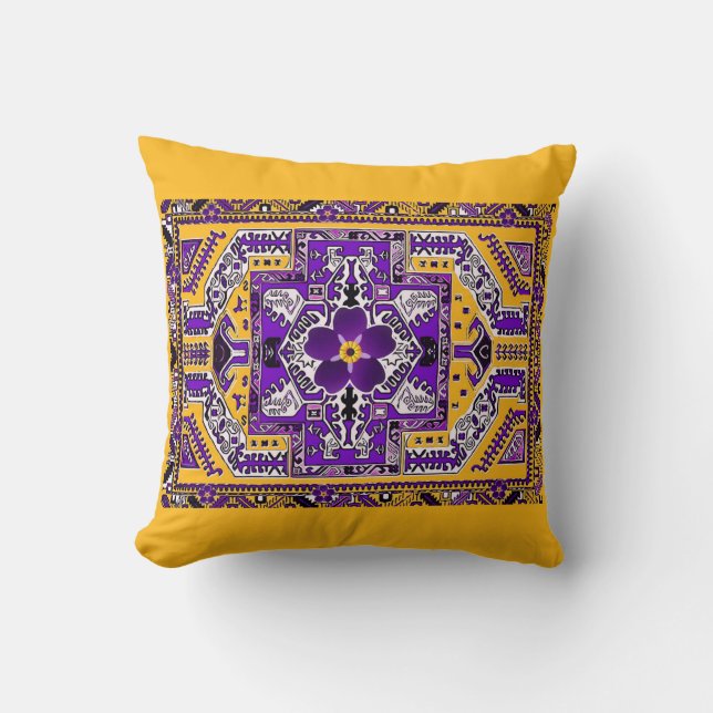 Forget me Not flower Lumbar Pillow (Front)