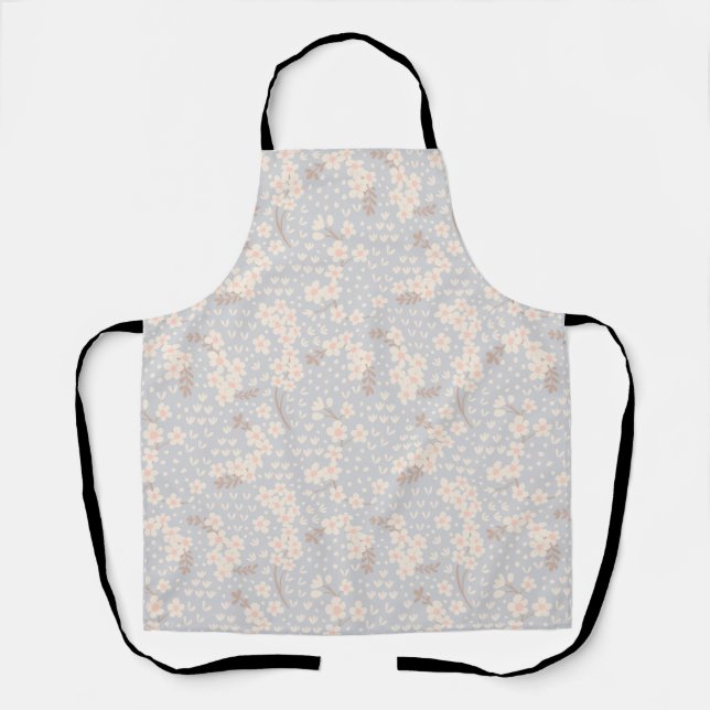 Forget-me-not flower Pattern Apron (Front)