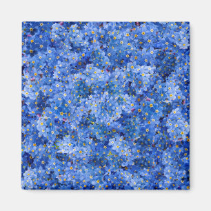 Forget Me Not Flower Pattern Magnet