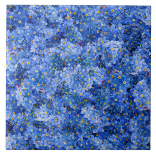 Forget Me Not Flower Pattern Tile