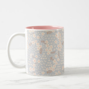 Forget-me-not flower Pattern Two-Tone Coffee Mug