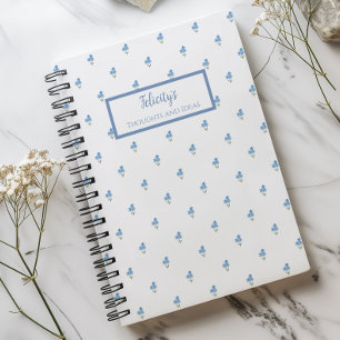 Forget Me Not Flower Personalized Journal Notebook